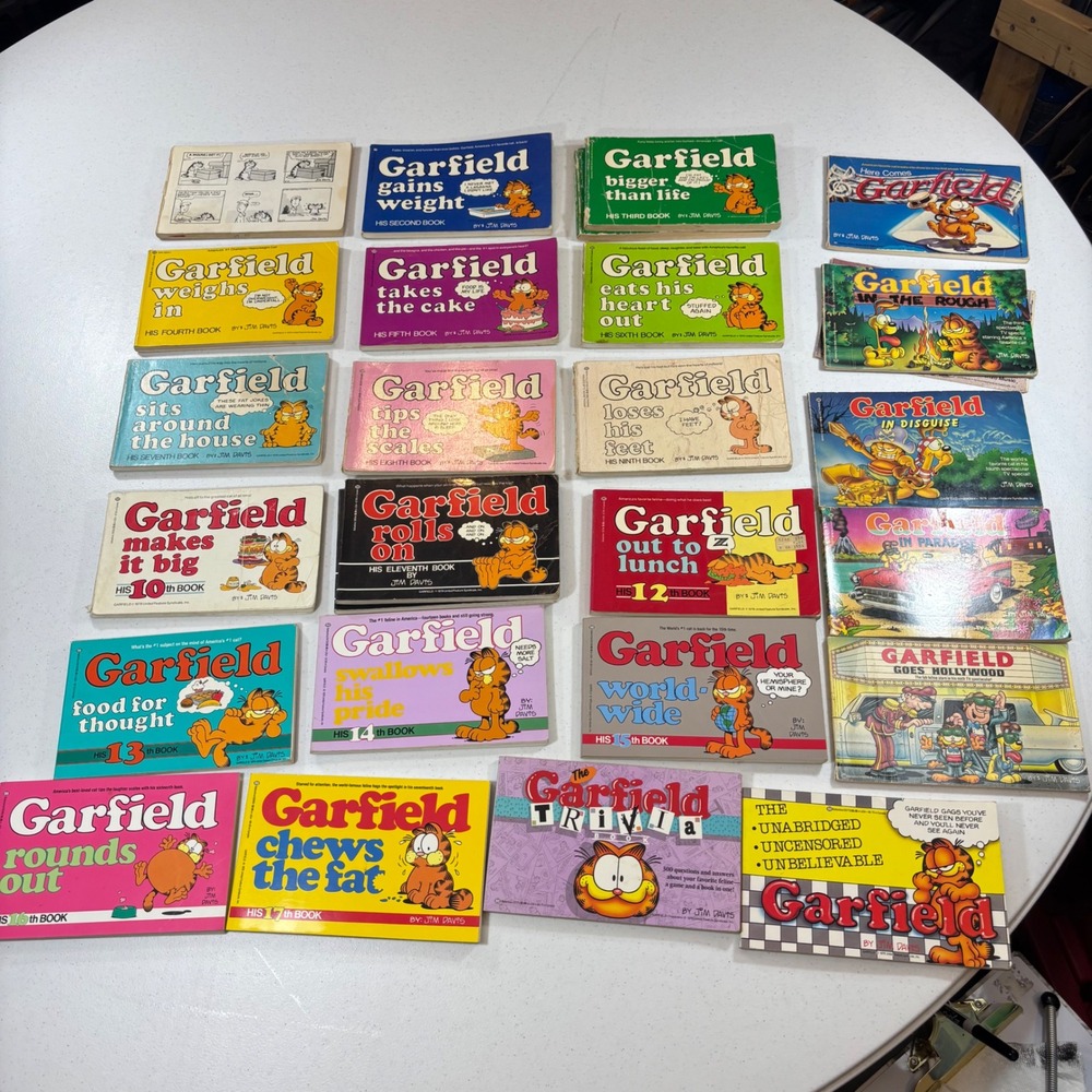 VTG 1980s Garfield Comic Book Lot of 24 Jim Davis Ballantine 1st-17th + More!
